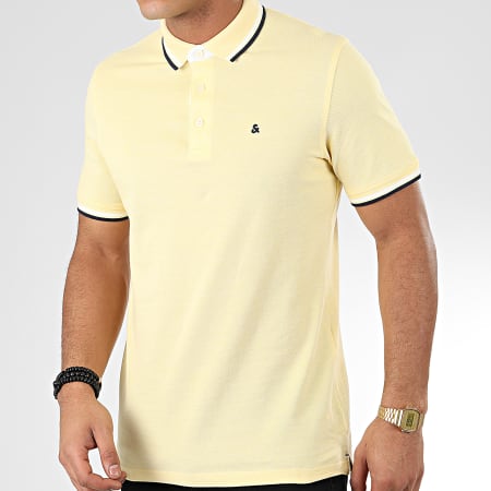 Jack And Jones - Polo Manches Courtes Paulos Jaune Clair