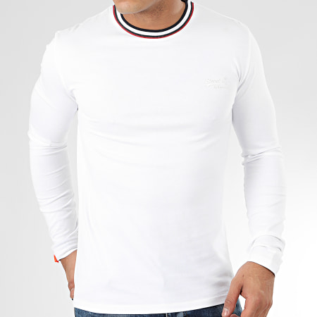 Superdry - Tee Shirt Manches Longues Athletic Ringer M6000025A Blanc