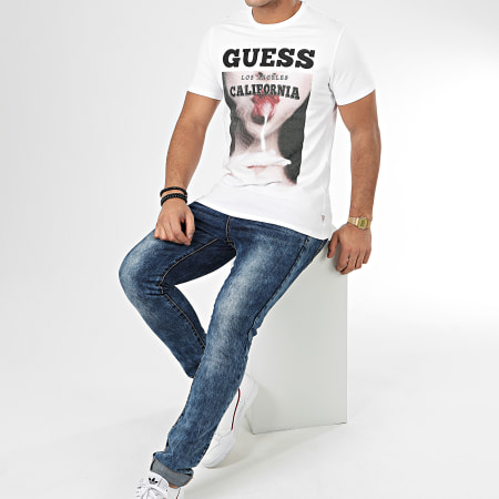 Guess - Tee Shirt M01I77-J1300 Blanc