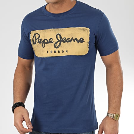 Pepe Jeans - Tee Shirt Charing 503215 Bleu Marine