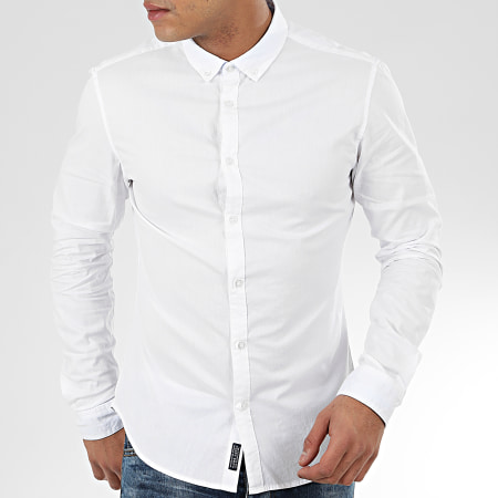 Teddy Smith - Chemise Manches Longues Volt Blanc