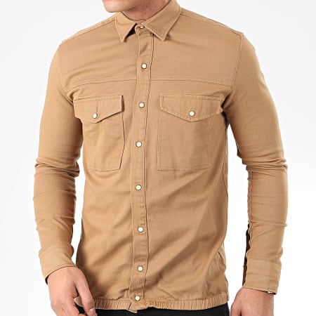 Uniplay - Chemise Jean Manches Longues 182 Camel