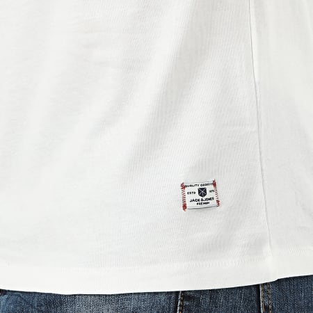 Jack And Jones - Tee Shirt Logo Blanc Cassé