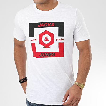 Jack And Jones - Tee Shirt Strong Blanc Chiné