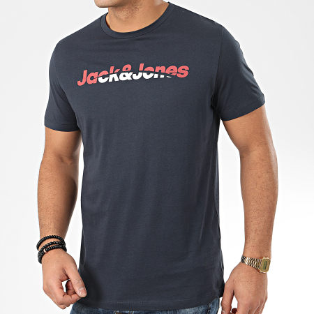 Jack And Jones - Tee Shirt Manthol Bleu Marine