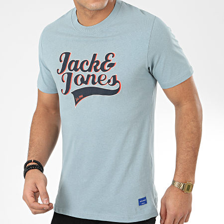 Jack And Jones - Tee Shirt Aydon Bleu Clair