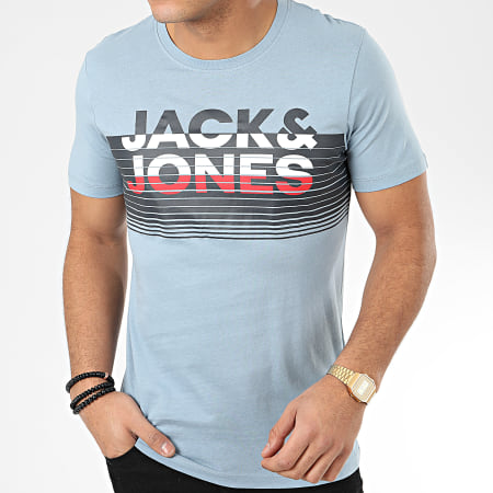 Jack And Jones - Tee Shirt Brix Bleu Clair