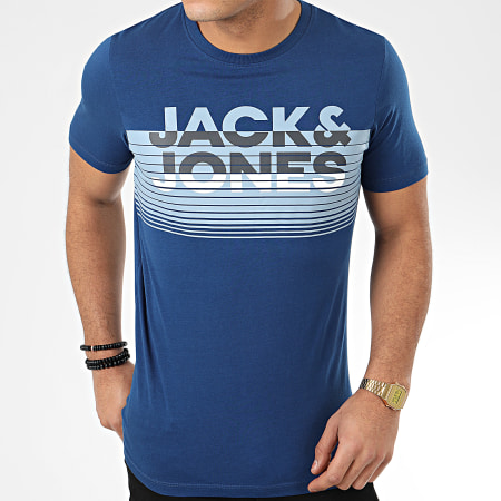 Jack And Jones - Tee Shirt Brix Bleu Azur
