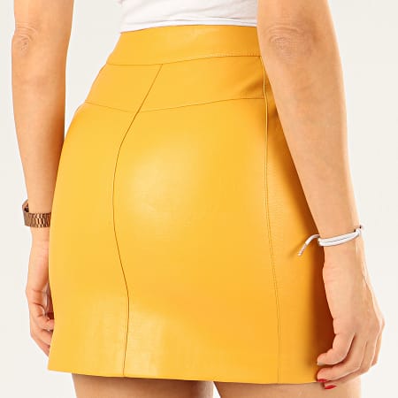 Only - Jupe Femme Glow Jaune Moutarde