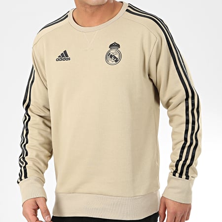 Adidas Sportswear - Sweat Crewneck A Bandes Real Madrid EI7468 Doré Noir