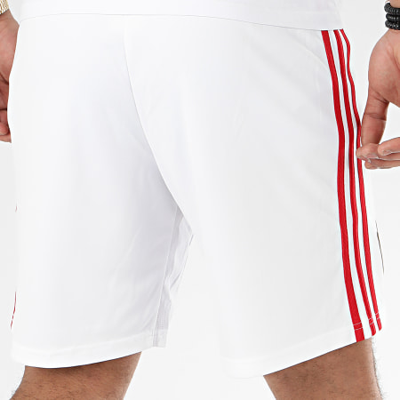 Adidas Sportswear - Short Jogging A Bandes Manchester United Home DW7895 Blanc Rouge