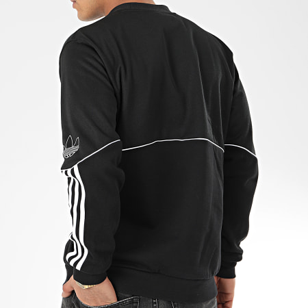 Adidas Originals - Sweat Crewneck Outline FM3856 Noir Blanc