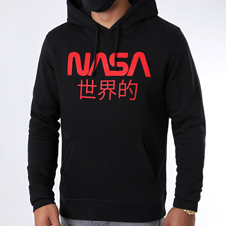 NASA - Sweat Capuche Japan Logo Noir Rouge