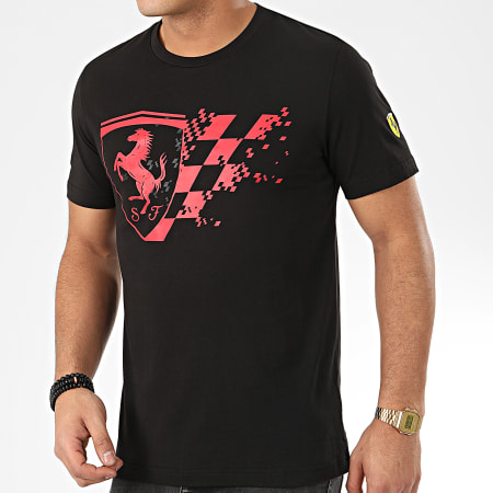 Puma - Tee Shirt Scuderia Ferrari Big Shield 596153 Noir Rouge