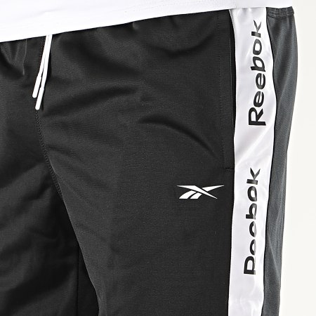 Reebok - Short Jogging A Bandes Linear Logo FK6108 Noir Blanc