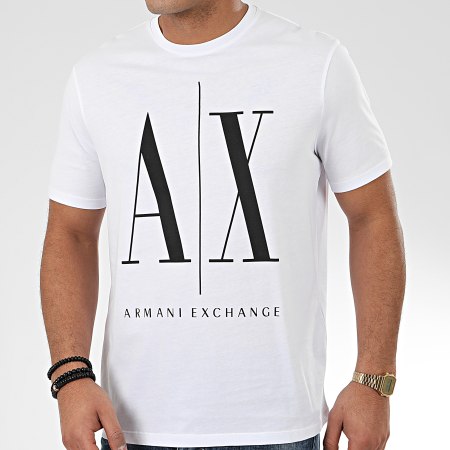 Armani Exchange - Tee Shirt 8NZTPA-ZJH4Z Blanc Noir