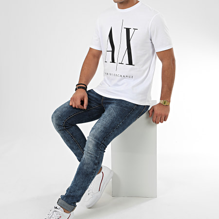 Armani Exchange - Camiseta 8NZTPA-ZJH4Z Blanco Negro