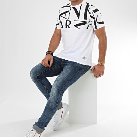 Armani Exchange - Tee Shirt 3HZTFB-ZJH4Z Blanc Noir