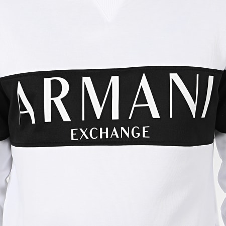 Armani Exchange - Sweat Crewneck 3HZMAE-ZJ3FZ Blanc Noir