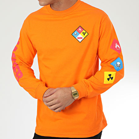 DGK - Tee Shirt Manches Longues Hazardous Orange