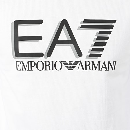 EA7 Emporio Armani - Sweat Crewneck 3HPM60-PJ05Z Blanc Réfléchissant