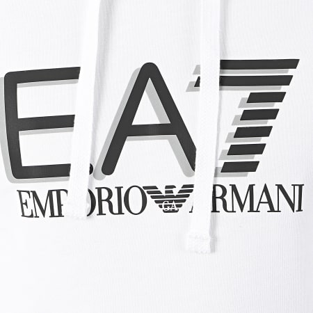 EA7 Emporio Armani - Sweat Capuche 3HPM62-PJ05Z Blanc Réfléchissant
