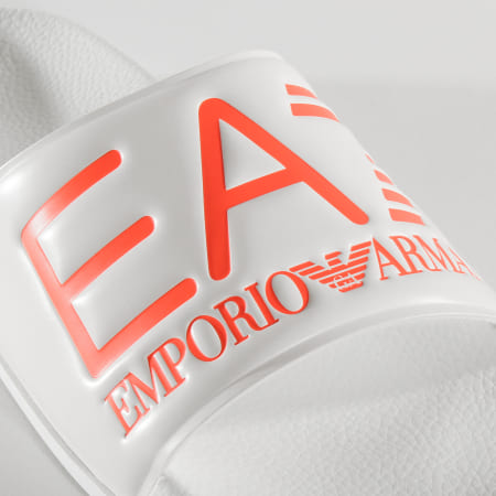 EA7 Emporio Armani - Claquettes Slipper Visibility XCP001-XCC22 Blanc Fluo