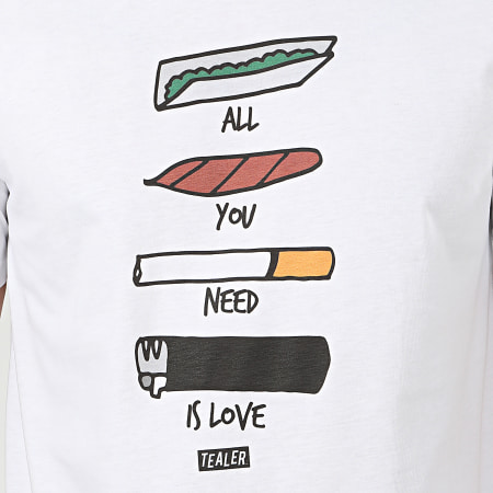 Tealer - Tee Shirt All You Need Is Love Blanc