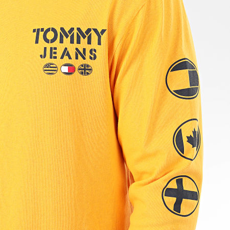 Tommy Jeans - Tee Shirt Manches Longues Bubbled Flags 7441 Jaune