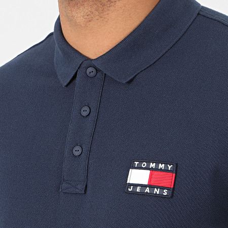 Tommy Jeans - Polo Manches Courtes Tommy Badge 7456 Bleu Marine