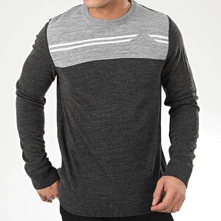 American People - Pull Patch Gris Anthracite Chiné