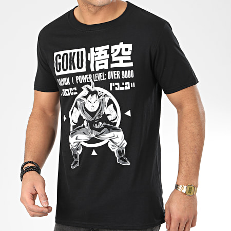 Dragon Ball Z - Tee Shirt Goku Power Level Noir