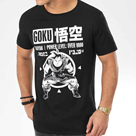 Dragon Ball Z - Tee Shirt Goku Power Level Noir