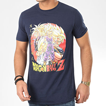 Dragon Ball Z - Tee Shirt Super Saiyans Bleu Marine