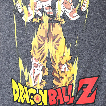 Dragon Ball Z - Tee Shirt Goku Super Saiyan Gris Anthracite Chiné