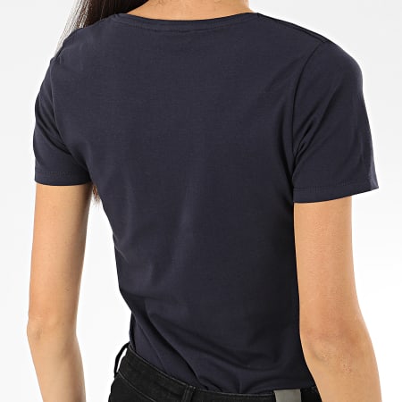 Kaporal - Tee Shirt Femme Avec Strass Raxie Bleu Marine