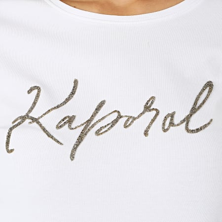 Kaporal - Tee Shirt Femme Avec Strass Raxie Blanc