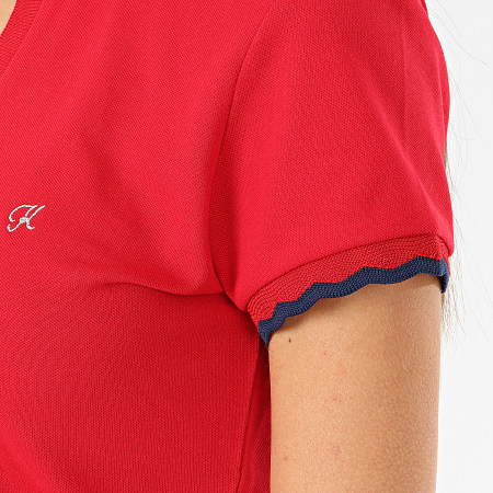Kaporal - Polo Manches Courtes Femme Roxo Rouge