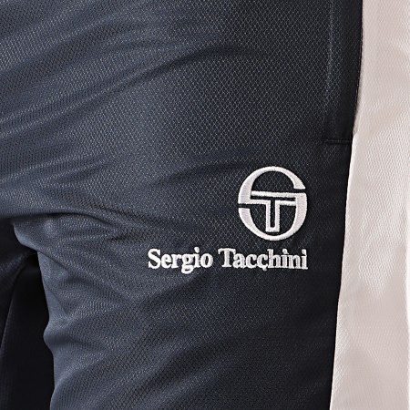 Sergio Tacchini - Pantalon Jogging A Bandes Frassino 38723 Bleu Marine Blanc