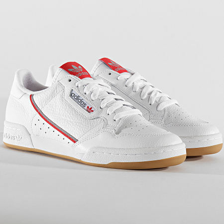 Adidas Originals - Baskets Continental 80 FV0356 Footwear White Grey Three Scarlet