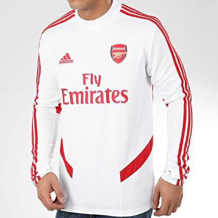 Adidas Performance - Tee Shirt Manches Longues A Bandes Arsenal FC EJ6283 Blanc