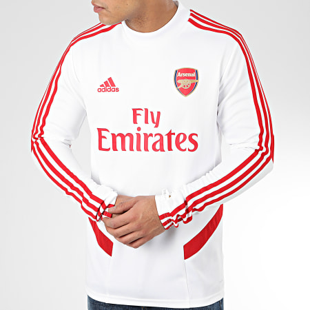 Adidas Performance - Tee Shirt Manches Longues A Bandes Arsenal FC EJ6283 Blanc