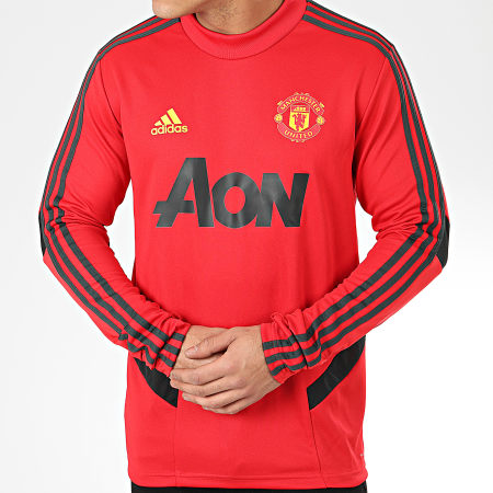 Adidas Sportswear - Maillot De Foot Manches Longues A Bandes Manchester United FC DX9038 Rouge