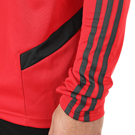 Adidas Sportswear - Maillot De Foot Manches Longues A Bandes Manchester United FC DX9038 Rouge