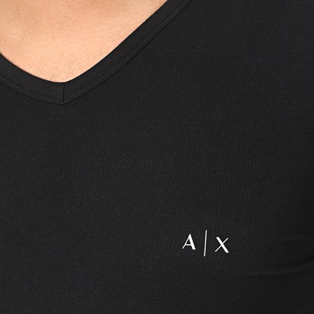 Armani Exchange - Set di 2 magliette con scollo a V 956004-CC282 nero grigio erica