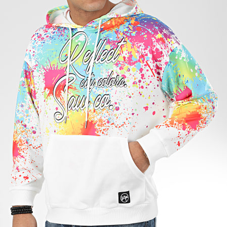 Sweat à capuche surdimensionné à motif bambou pour femme, sweat