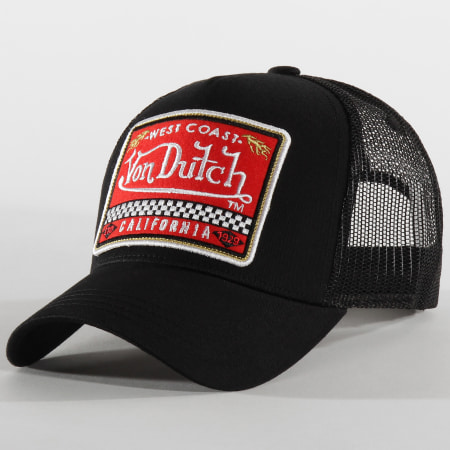 Von Dutch - Casquette Trucker Cas1 Noir Rouge
