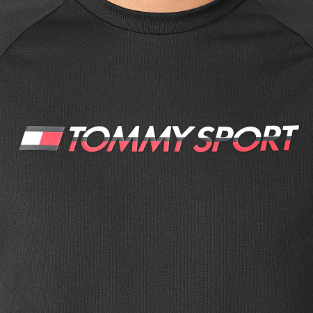 Tommy Hilfiger - Tee Shirt De Sport A Bandes Tape 0321 Noir