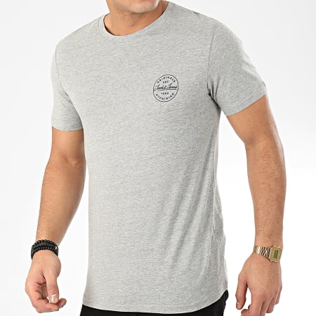 Jack And Jones - Tee Shirt Langmore Chest Gris Chiné