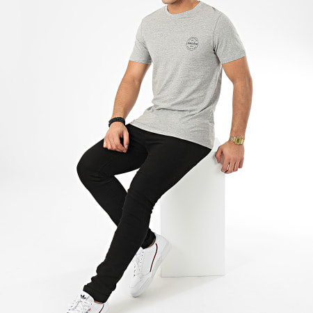 Jack And Jones - Tee Shirt Langmore Chest Gris Chiné